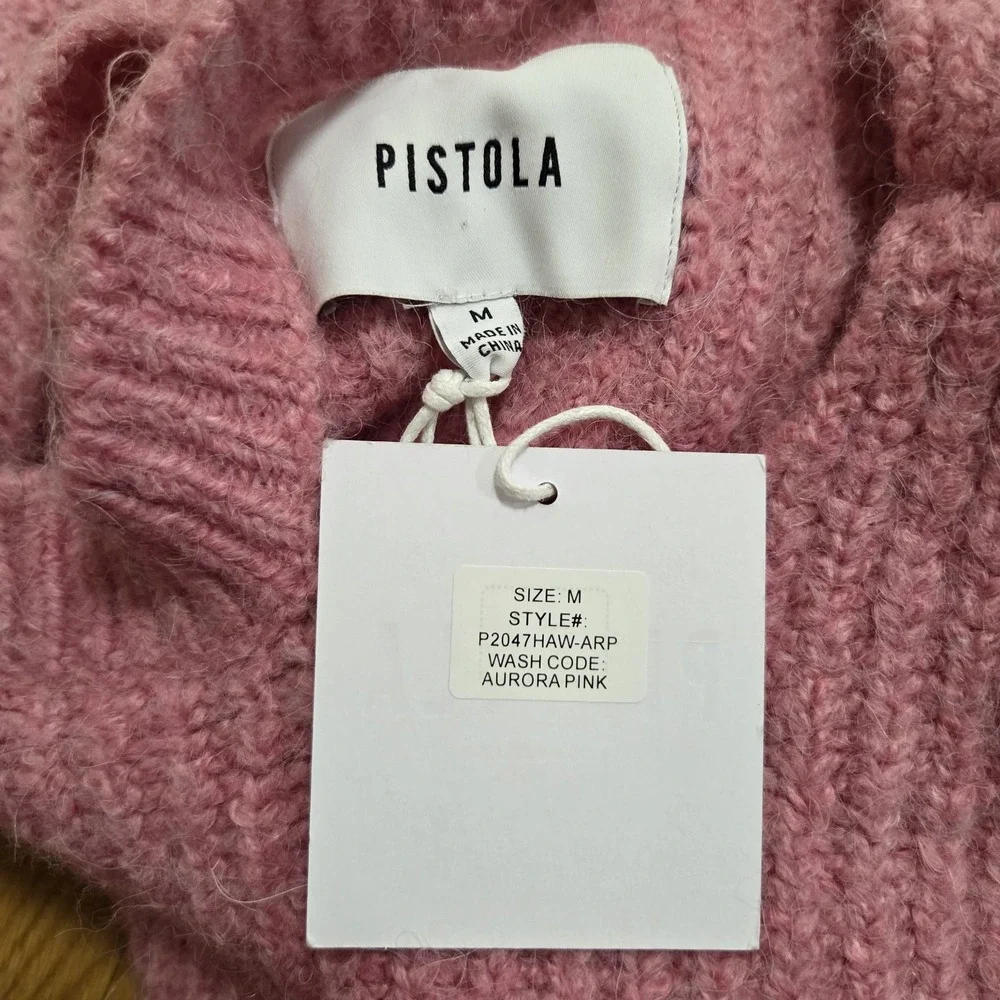 Pistola Cold Shoulder Eva Pullover Sweater In Aurora Pink - Picture 4 of 8